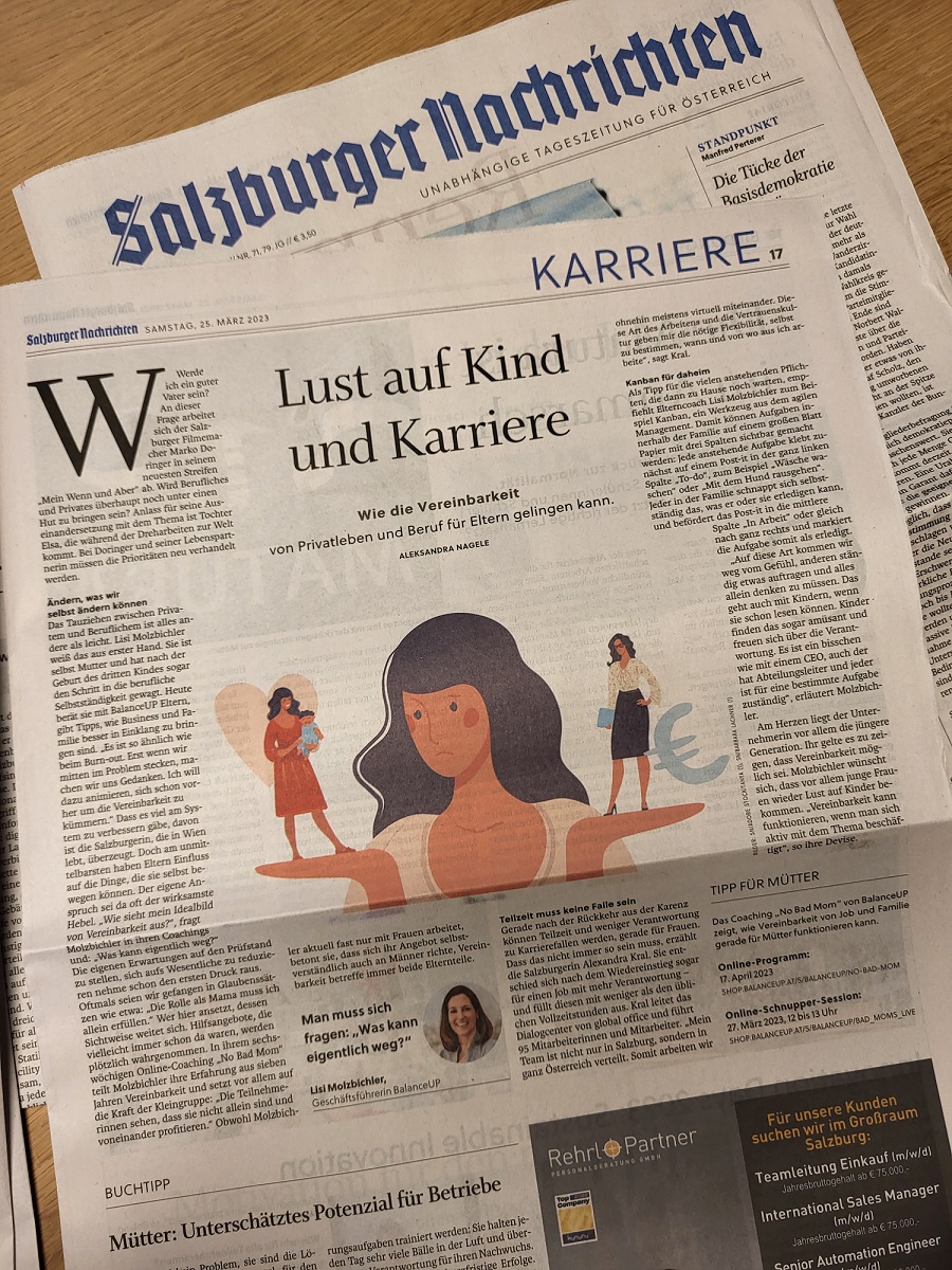 Salzburger Nachrichten - Lust auf Kind und Karriere
